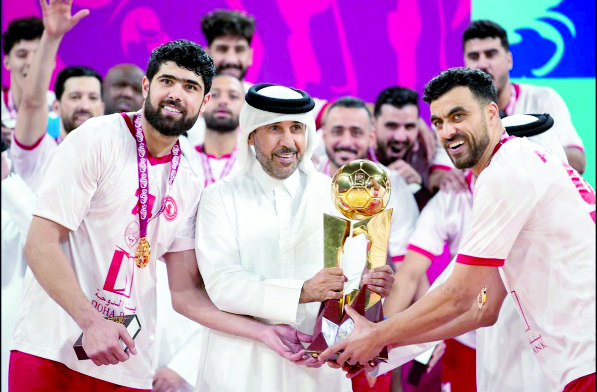 للمرة الثالثة في تاريخه واللقب الثالث له هذا الموسم.. العربي بطل كأس قطر لليد