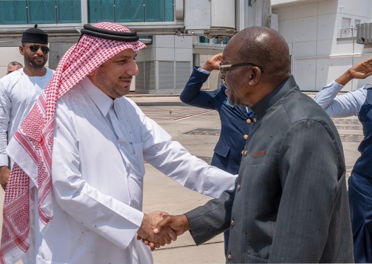 ‫ رئيس البرلمان الغاني يصل الدوحة لتقديم العزاء في فقيد الوطن الكبير